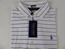 Polo Golf Ralph Lauren Stretch Lisle Striped Polo Shirt $89 NWT Embroidered Pony