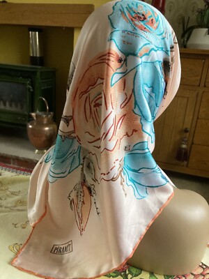 Hand Rolled Hem Silk Scarf Beautiful Piramit SILK SCARF Hand