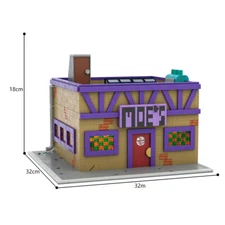 MOC Bricks Toys Collection DIY Model Moe's Tavern Modular Building Blocks Set TV