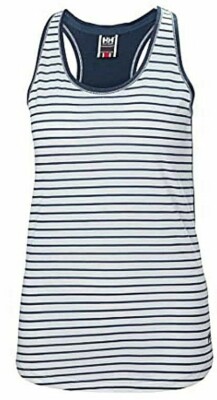 $35 Helly Hansen Naiad Racerback Tank Top Sz XS, S, M  NWT Blue Stripe Singlet