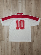 ADIDAS RETRO VINTAGE 90s FOOTBALL SHIRT SOCCER JERSEY #10 WHITE RED JERSEY szXL