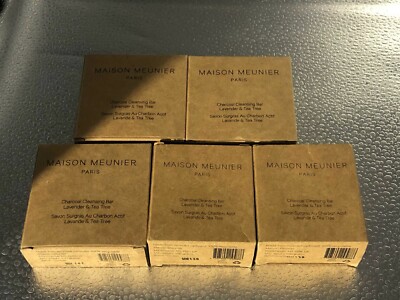 500 g MAISON MEUNIER Paris Charocal Cleansing Bar Lavender & Tea Tree 5 x 100 g