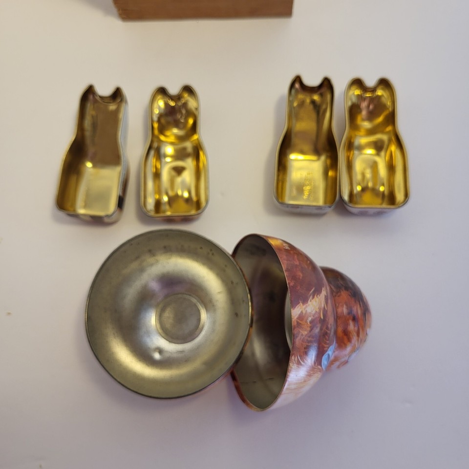 1982 Shackman & Company Cat Tin Plus 2 Hunkydory Design Cat Tins eBay