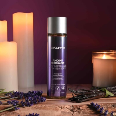 Evolved Anoint Perfumery Lavender Flower and Vanilla Massage Oil, New