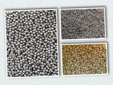 500+ Silver Gold Matt Pearl Small Round Spacer ball Beads For Jewellery Making