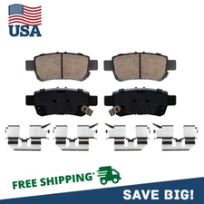 Pair Rear Ceramic Disc Brake Pads w/ Hardware fit for 2005 - 2010 Honda Odyssey