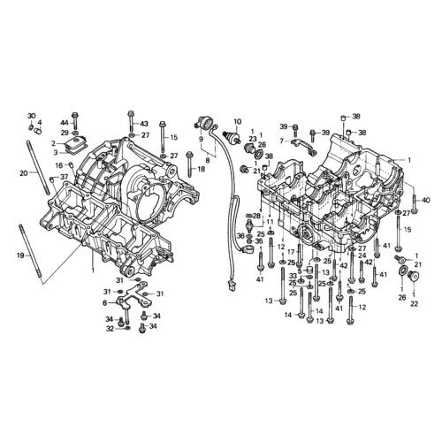 Vis carter inox CBR1000 pour supprimer la rouille Honda CBR 1000F