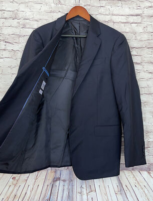 NEW Armani Collezioni G-Line Two Button Pinstripe Blazer - Navy