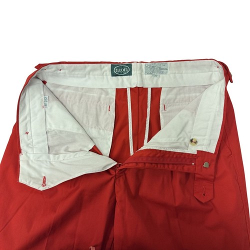 Vtg 80's IZOD Men's Red CASUAL Dress Pants Cotton Blend Preppy GOLF Trousers 32 - Picture 6 of 8