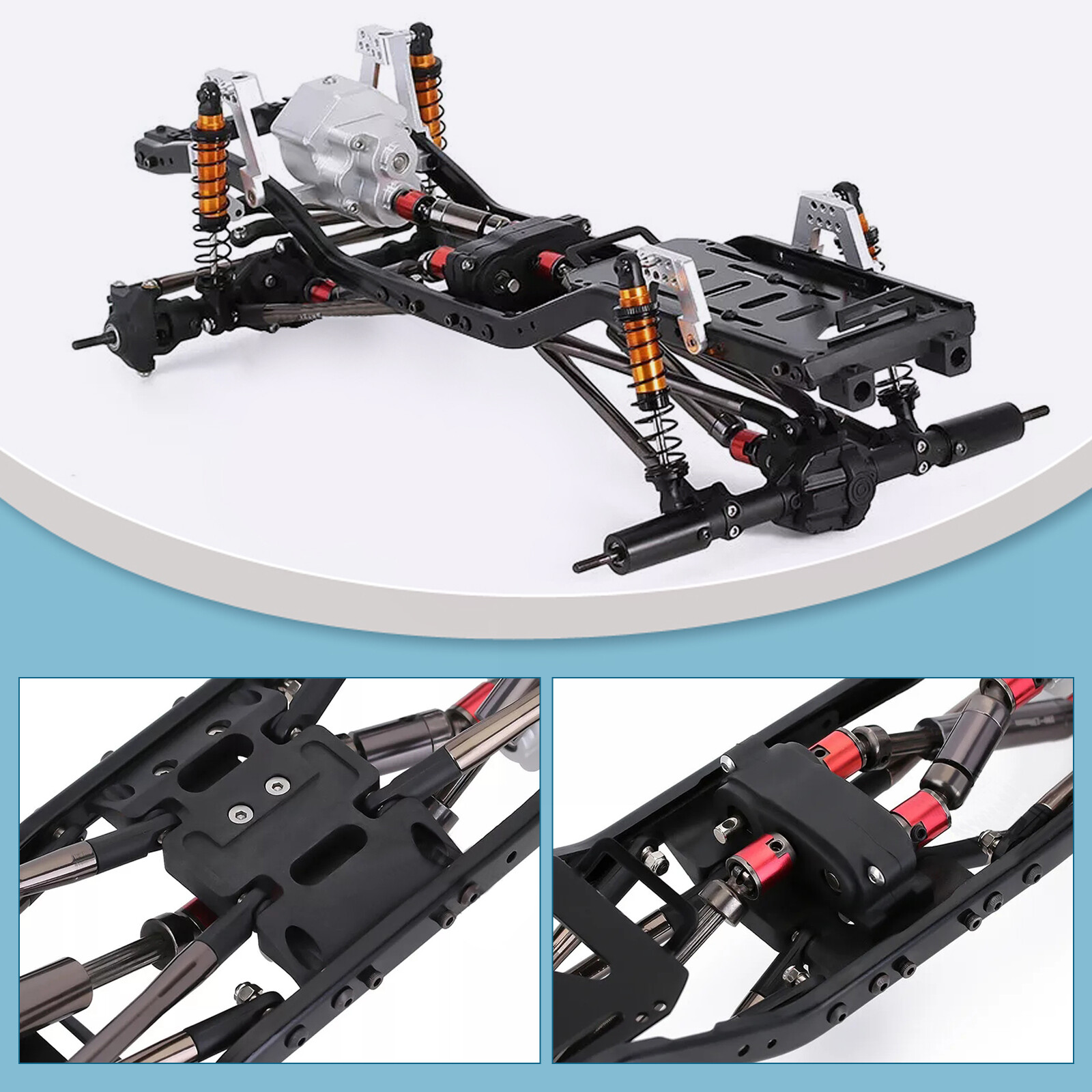 313mm Wheelbase Chassis  frame for 1/10 RC Crawler Car Axial SCX10 II Car parts
