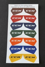 CCM Helmet Visor Color Labels - VR Pro Half Shield Pro Stock Stickers Jersey 