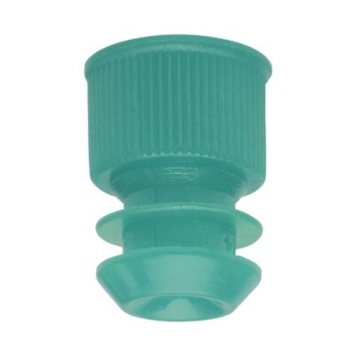 Test Tube Cap, Flange Type, 12mm, Green, Karter Scientific 207V1 (Pack 20000)