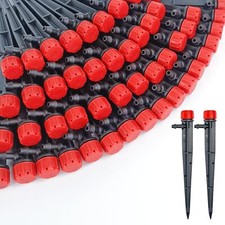 50Pcs 360 Degree Adjustable Water Flow Irrigation Drippers On Stake Emitter Drip