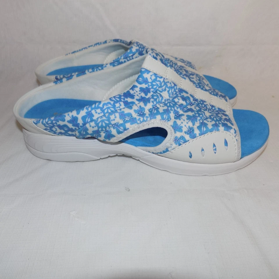 Easy Spirit Women's Traciee Setraciee 10 Open Toe Slide Blue Floral Sandals  - Image 4 of 4