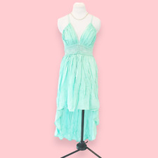 Stunning High-Low Dress Aqua Crochet Lace Fashion Nova NWT XS