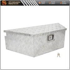 39"x16.5"x12" Trailer Tongue Aluminum Tool Box Truck Bed Underbody Storage +Lock