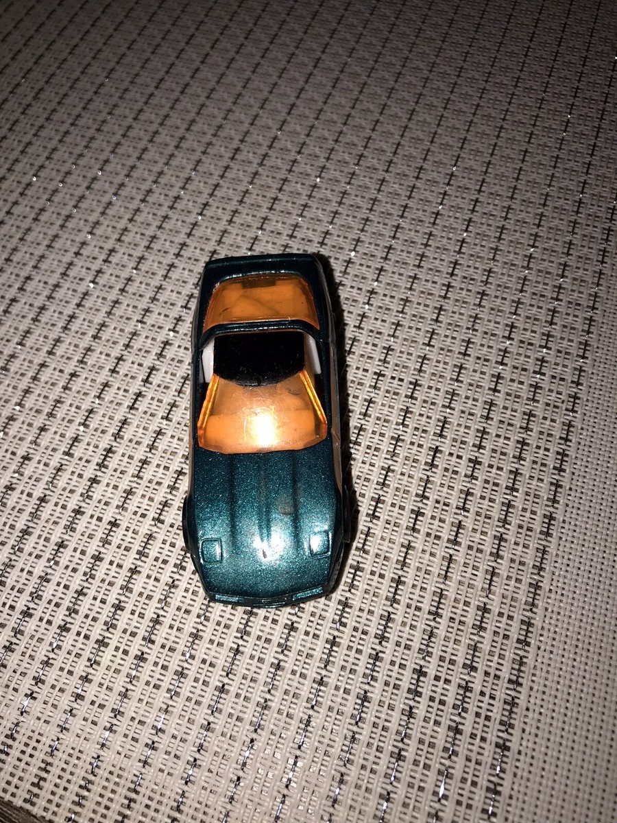 Hot Wheels 1980 Corvette Toy Car Teal Blue Orange Windows 1982