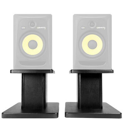 Rockville 8  Black Studio Monitor Speaker Stands For KRK ROKIT 8 G3 Monitors