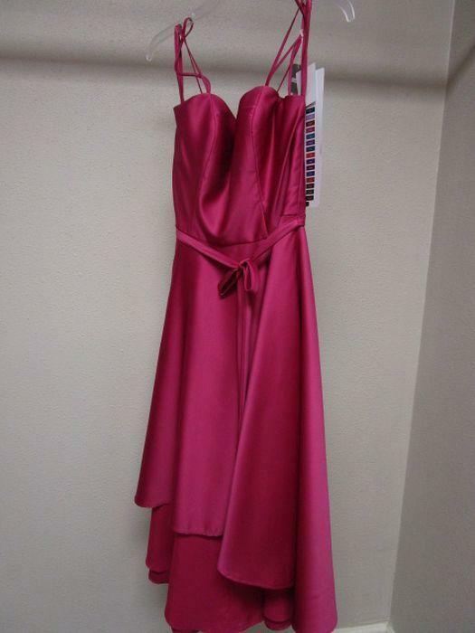 mori lee berry bridesmaid dress Cuffed Neckline Bridesmaid Dress – Bridal and Formal main image 0