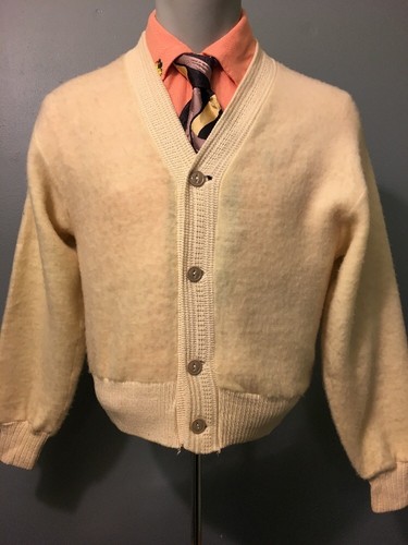 Fuzzy Furry Cardigan Sweater Mens 