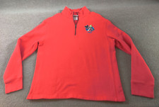 Disney Land Resort 2006 Red 1/4 Zip Pullover Sweatshirt Adult M Embroidered Logo