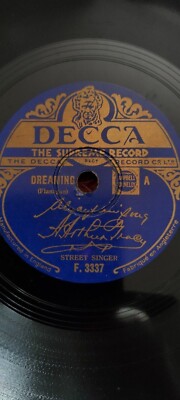 Street Singer. Dreaming - Wanderer. 10'' 78rpm VG+ Decca F. 3337