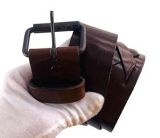 Genuine Leather Belt With Metal Buckle Women's Medium Brown Hong Kong