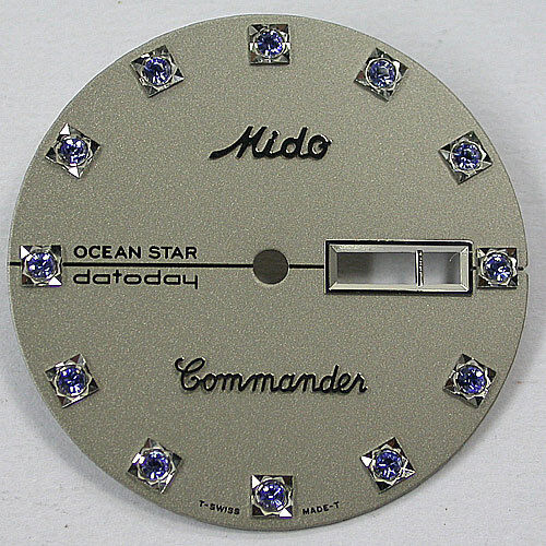 NEW ! ORIGINAL MIDO COMMANDER 8479  DIAL WITH CRYSTAL - Picture 1 of 2