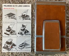 Classic Polaroid SX-70 Leather Land Camera / Instruction Booklet -,  Untested
