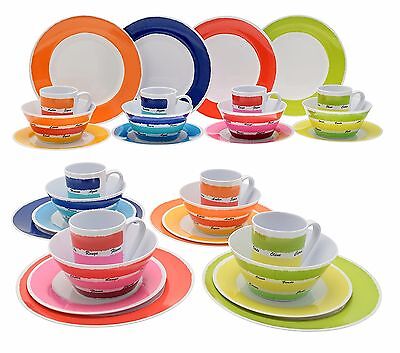 for 4 people Camping dinnerware made with melamine various designs and colours available 16 pieces 