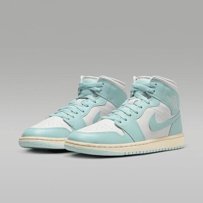 W NIKE Air Jordan 1 MID Neu Gr:44 Hellblau BQ6472-132 Sail Light High Retro Top