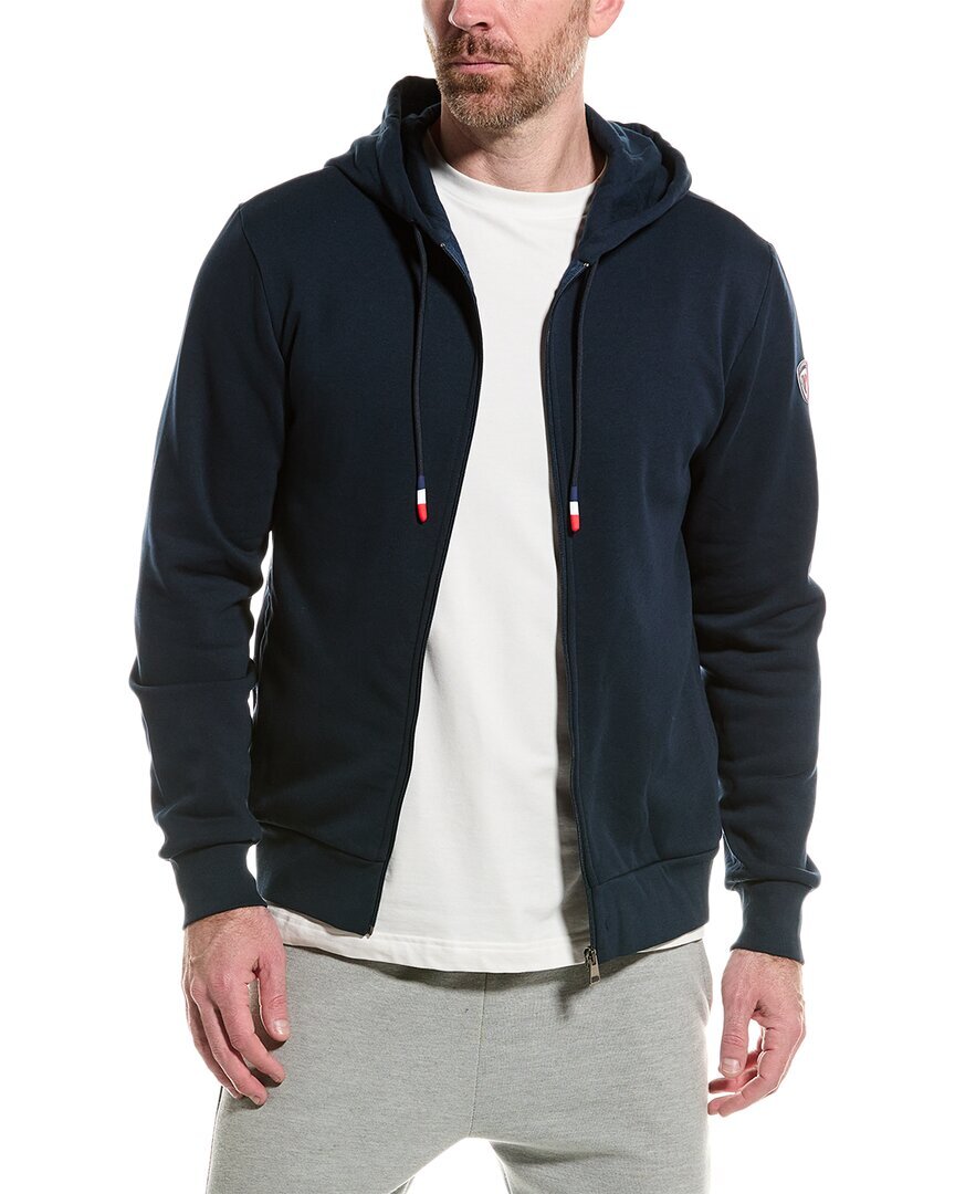 Толстовка с капюшоном на молнии с логотипом Rossignol мужская синяя Xl 11490₽