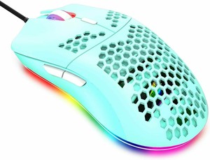 Lightweight Gaming Mouse Rgb Backlit 6400 Dpi Honeycomb Shell Mouse For Pc Ps4 Ebay