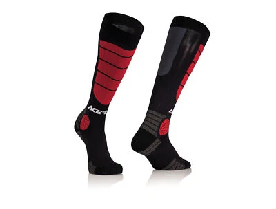 Acerbis Chaussettes MX Impact Moto Cross Enduro Noir/Rouge 0021633.323 - Photo 1/2
