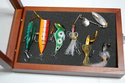 Fishing Lures in Wood Display Case | eBay