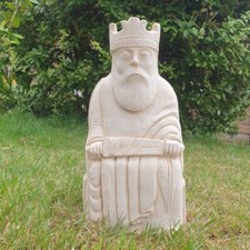 Large Cast Stone Lewis King (Long Beard)