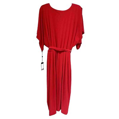 NWT Sz 6 Tommy Hilfiger Midi Formal Fit & Flare Dress. Red. Belted | eBay