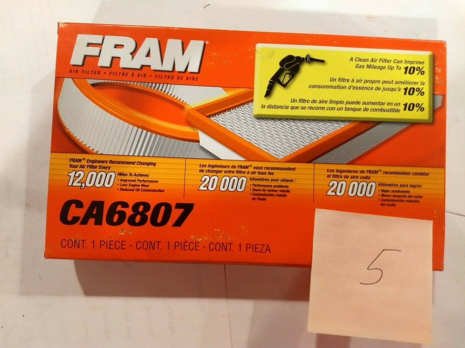 Fram CA6807 Air Filter FREE SHIPPING