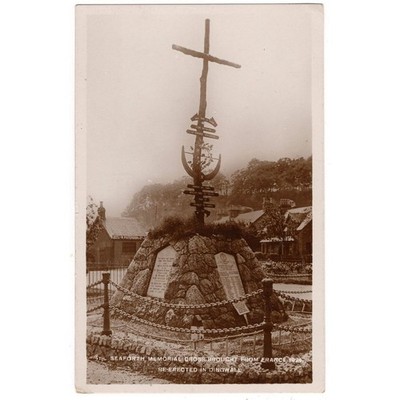 DINGWALL Seaforth Memorial Cross Brught from France 1924 RP Postkarte used 1944