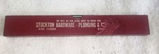 Small Wooden Carpenter's Level Stockton Hardware Plumbing Heating Stan Fischer 