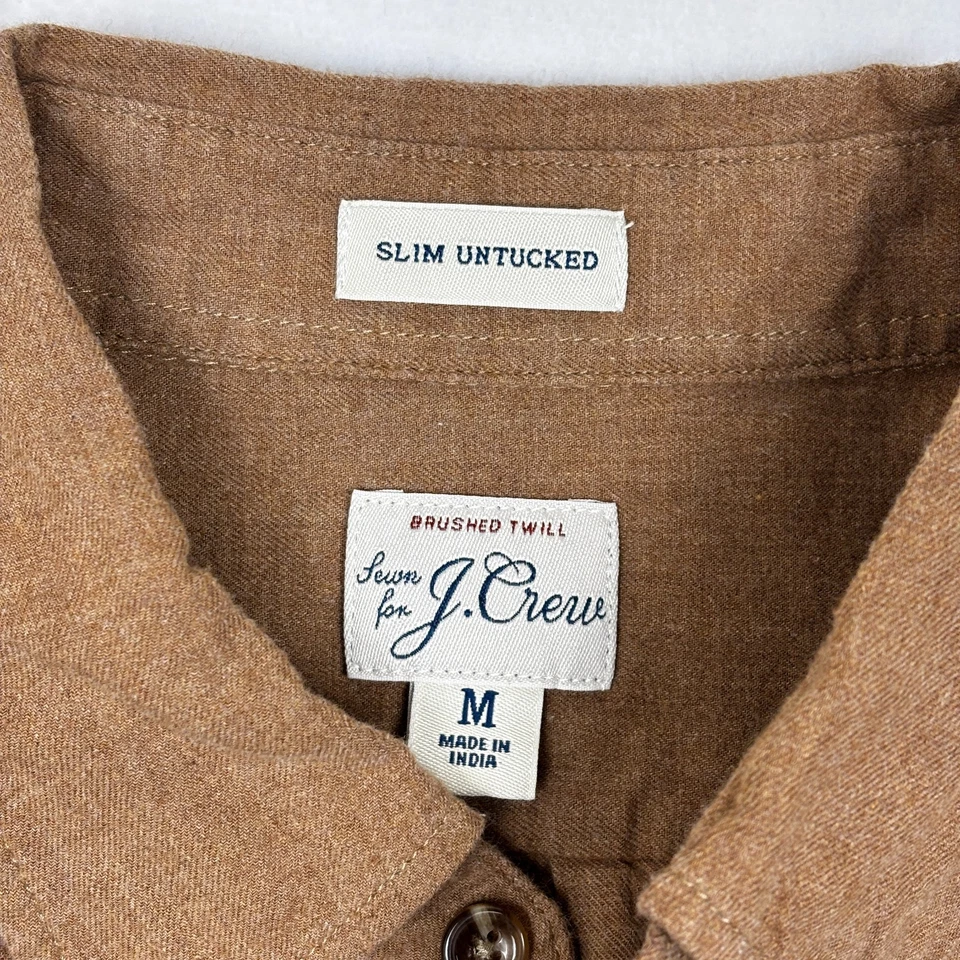 Lot of 3 J Crew Brushed Twill Shirts Mens M Slim Button Down Long Sleeve Cotton - Image 2 of 4