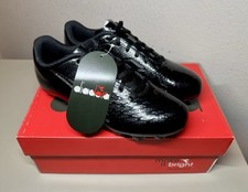 Diadora Cattura LPU JR Soccer Cleats Size 5 Black/Black