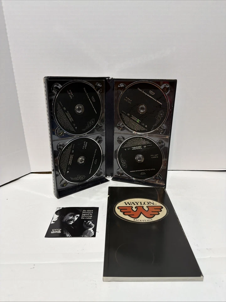 WAYLON JENNINGS Nashville Rebel CD Box Set 4-Disc + Book - mint discs - Image 4 of 4