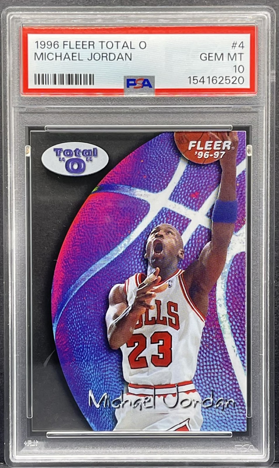 1996-97 Fleer - Michael Jordan - Total O Acetate Insert #4 Graded PSA 10 GEM MT