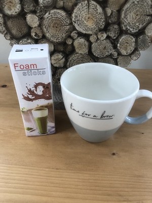 Elektrischer Hand Milchaufschäumer Cappuccino Ei Schläger Küche Schaum Maschine Schwarz