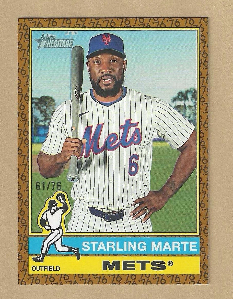 2025 Topps Heritage STARLING MARTE #417 Color of the Year #'d 61/76 Mets