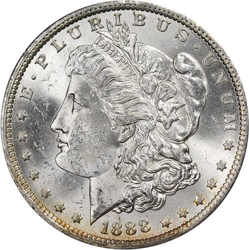 1888-O Morgan Silver Dollar PCGS MS61 Rattler Holder Nice Eye Appeal