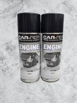 (24,99 /L) 2x Motorlack Dose Engine Motorblock Spray 400ml Schwarz