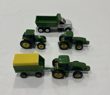 Lot of 5 ERTL John Deere Die-cast TRACTORS Vehicles FARM Equipment Dumptruck