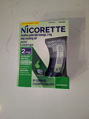 #ad #ad Nicorette Mini Lozenge 2mg Peppermint 81 Lozenges $25.00